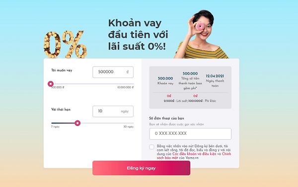 Hướng dẫn cách vay tiền Online Vamo lãi suất 0%